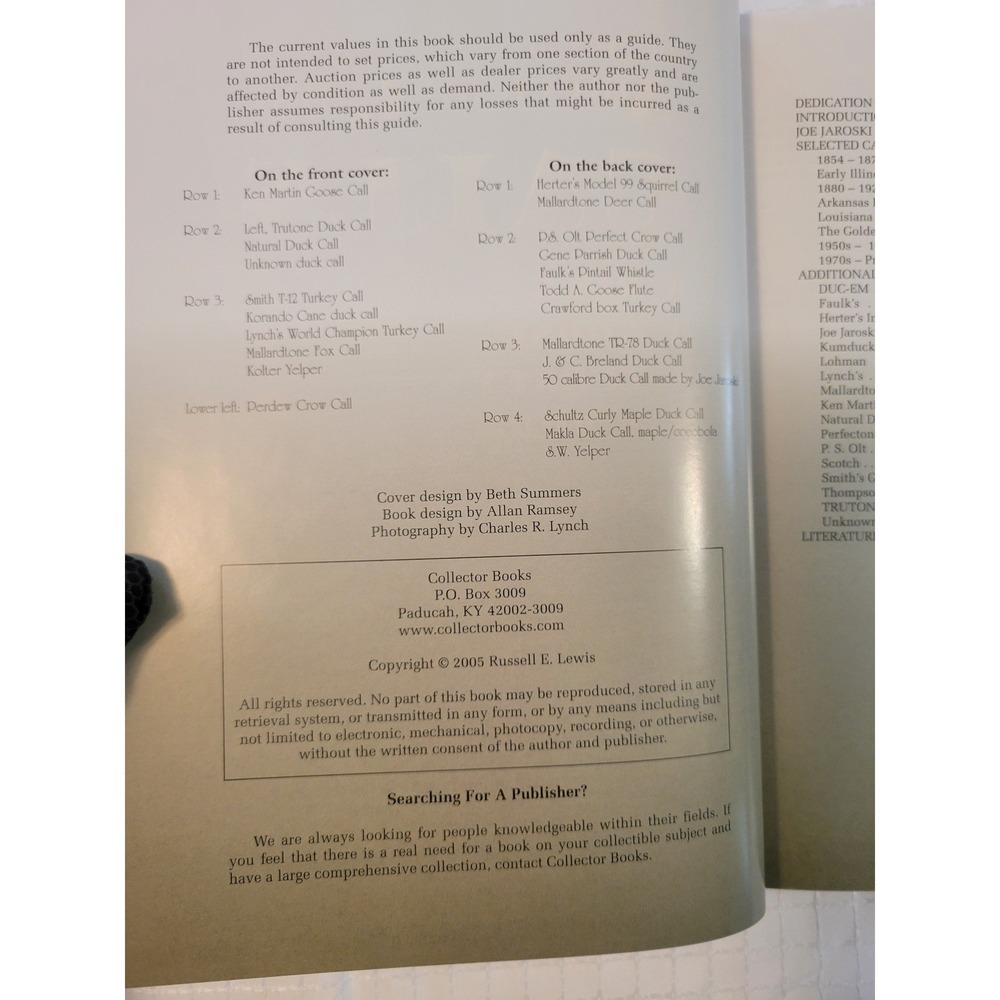 The Art of American Game Calls Identification & Values Russell E Lewis Hardcover - Picture 7 of 7